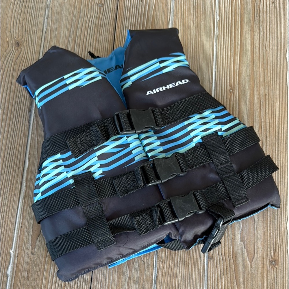 Kids Swim Vest - Blue and Black